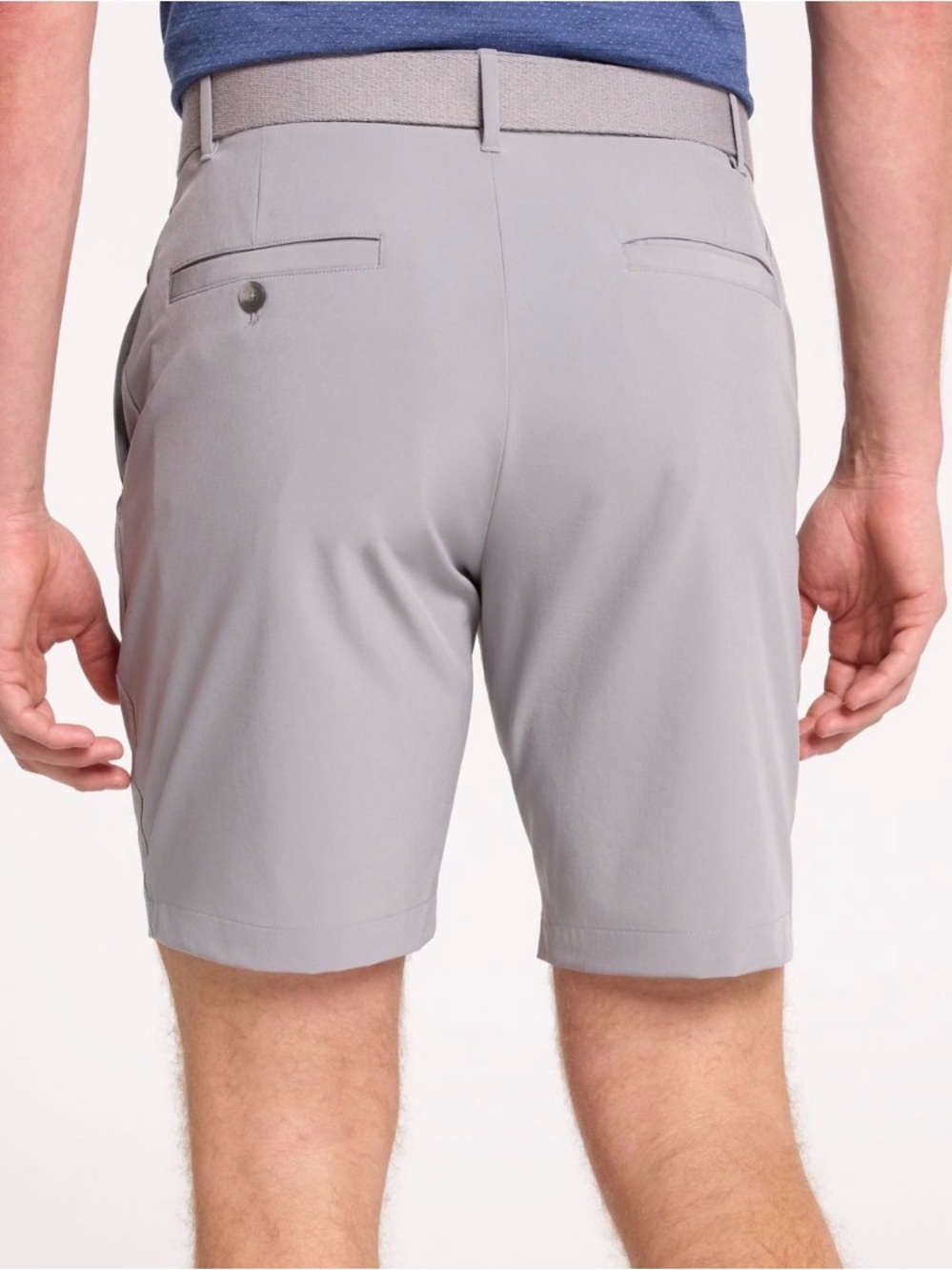 Walter Hagen Light Gray Flat-Front Performance Shorts